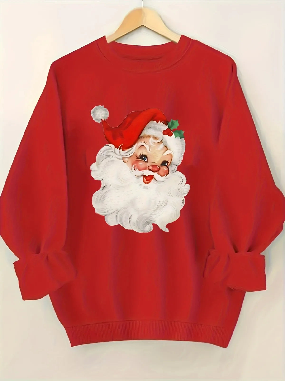 Santa Print Sweatshirt